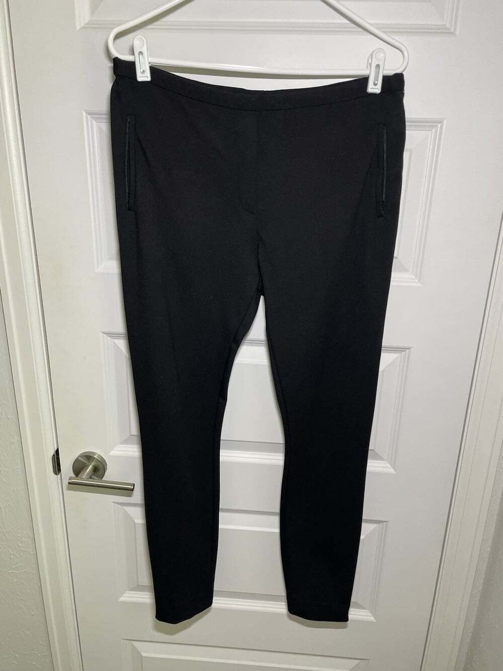 BY MALENE BIRGER Clarence Trousers Black Side Zip Leg Tapered Pant EU 40 US 10